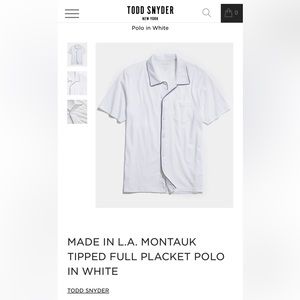 Todd Snyder Montauk Tipped Full Placket Polo